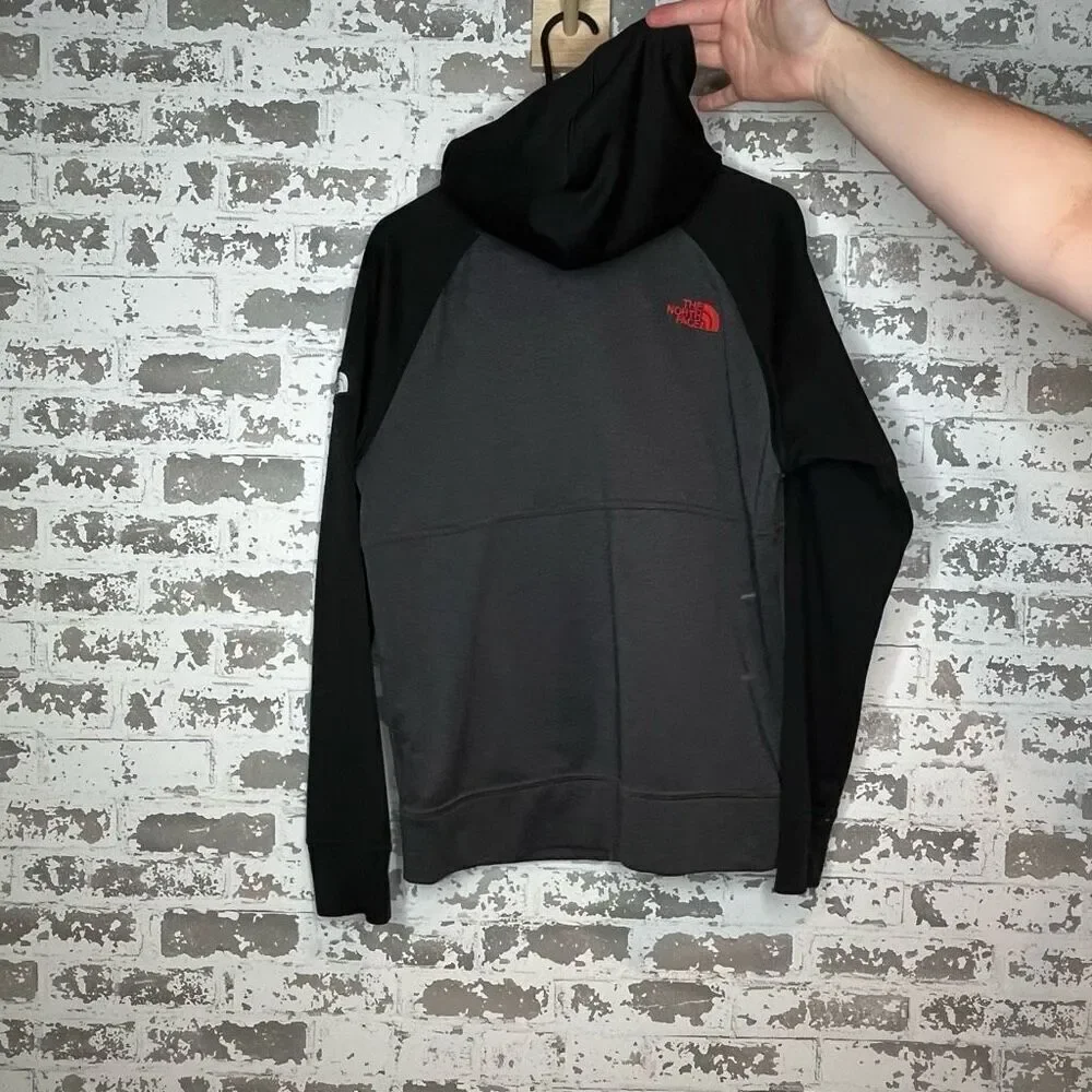 The north face | mens full zip black and gray hoodie